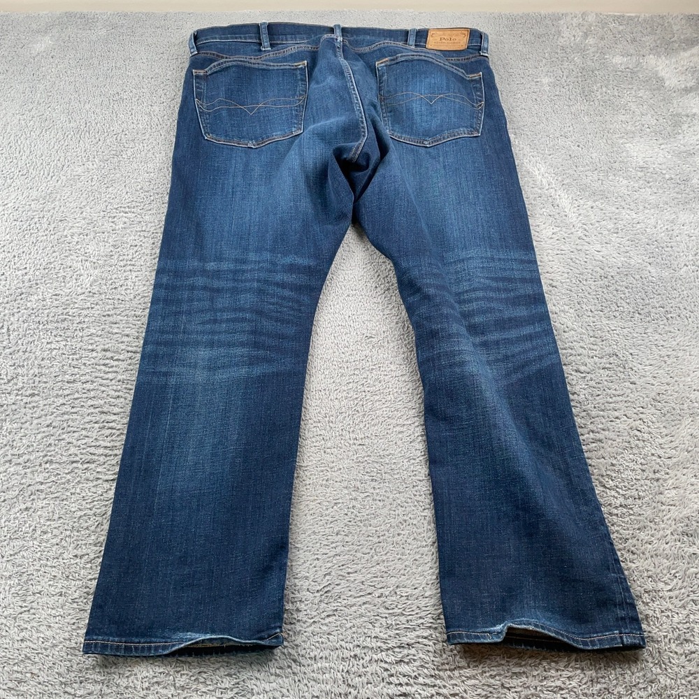 Polo Ralph Lauren Jeans Mens 40x30 Blue Varick Slim Straight Denim Pants - Picture 3 of 12